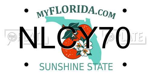 NLCY70 Florida License Plate