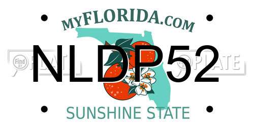 NLDP52 Florida License Plate