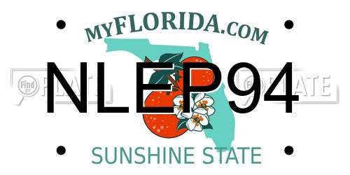 NLEP94 Florida License Plate