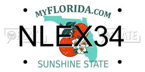 NLEX34 Florida License Plate