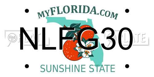 NLFG30 Florida License Plate