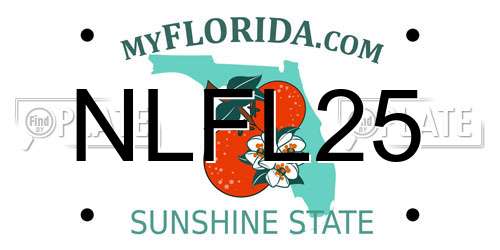 NLFL25 Florida License Plate