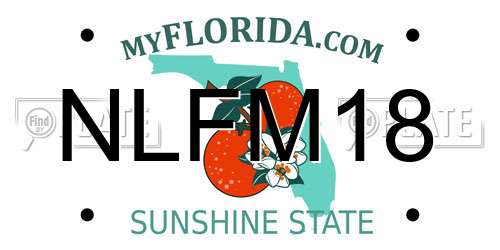 NLFM18 Florida License Plate
