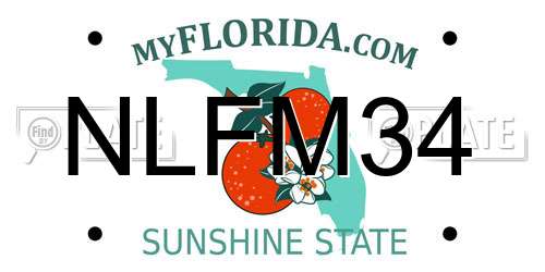 NLFM34 Florida License Plate