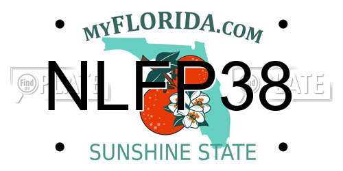 NLFP38 Florida License Plate