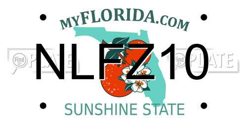 NLFZ10 Florida License Plate