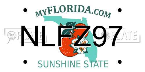 NLFZ97 Florida License Plate