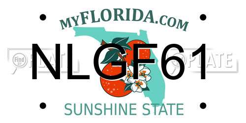 NLGF61 Florida License Plate