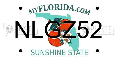 NLGZ52 Florida License Plate