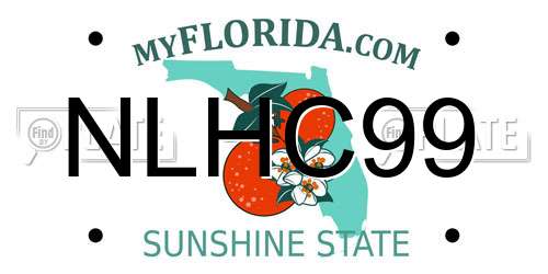 NLHC99 Florida License Plate