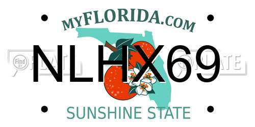 NLHX69 Florida License Plate