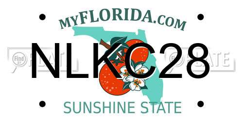 NLKC28 Florida License Plate