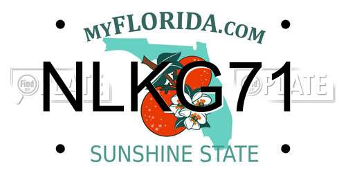 NLKG71 Florida License Plate