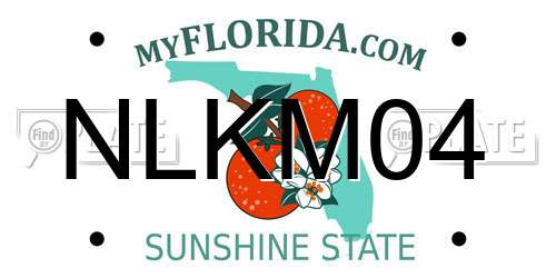 NLKM04 Florida License Plate