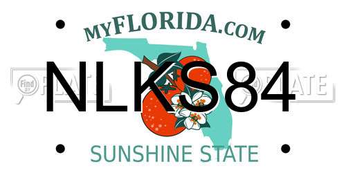 NLKS84 Florida License Plate