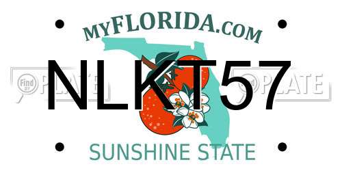 NLKT57 Florida License Plate