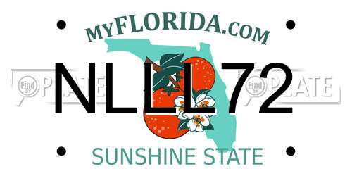 NLLL72 Florida License Plate