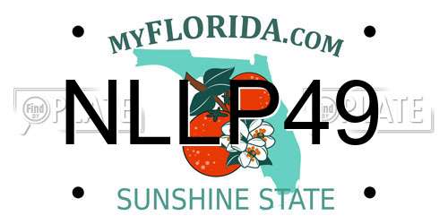NLLP49 Florida License Plate