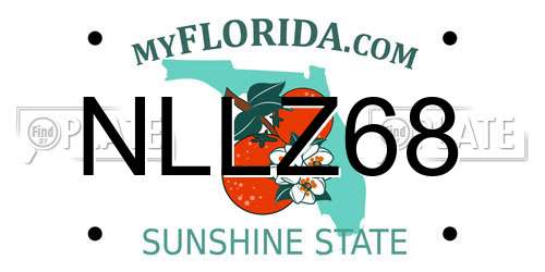 NLLZ68 Florida License Plate