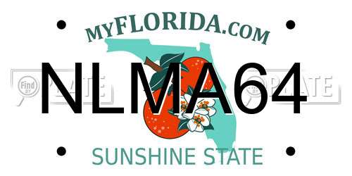 NLMA64 Florida License Plate