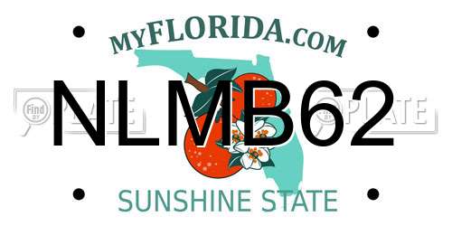 NLMB62 Florida License Plate
