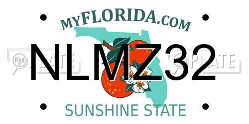 NLMZ32 Florida License Plate