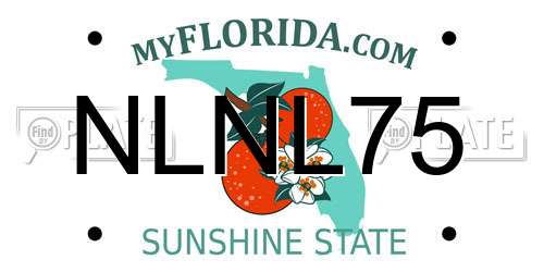 NLNL75 Florida License Plate
