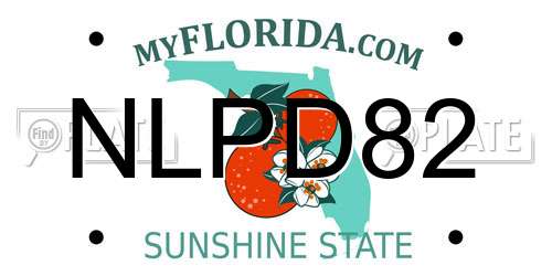NLPD82 Florida License Plate