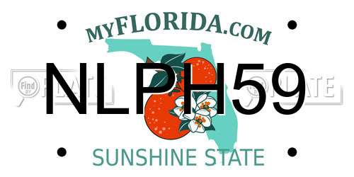 NLPH59 Florida License Plate
