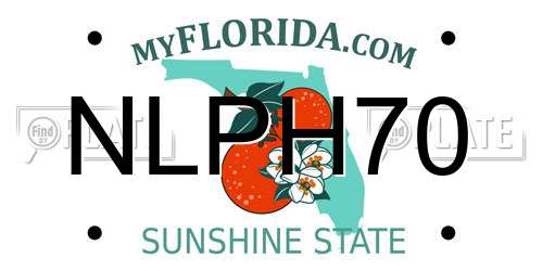 NLPH70 Florida License Plate