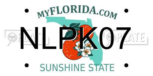 NLPK07 Florida License Plate