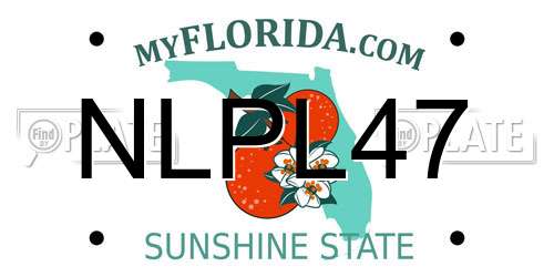 NLPL47 Florida License Plate