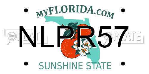 NLPR57 Florida License Plate