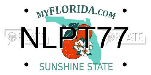 NLPT77 Florida License Plate