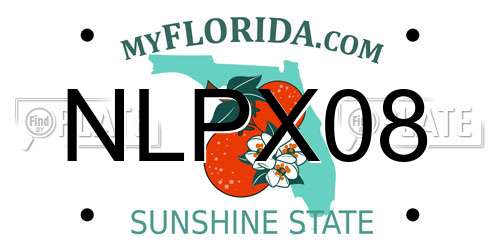 NLPX08 Florida License Plate