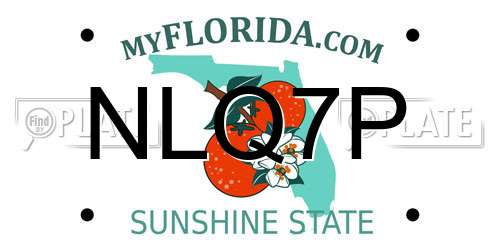 NLQ7P Florida License Plate