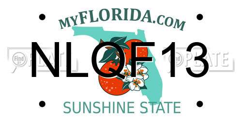 NLQF13 Florida License Plate