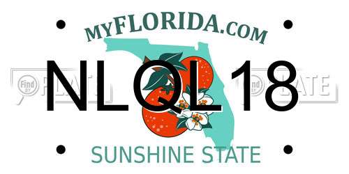 NLQL18 Florida License Plate
