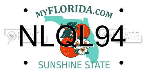 NLQL94 Florida License Plate