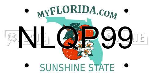NLQP99 Florida License Plate