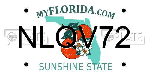 NLQV72 Florida License Plate