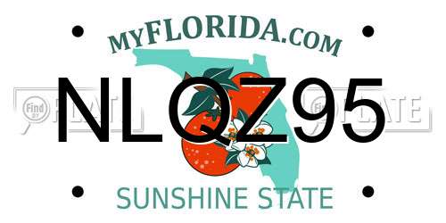NLQZ95 Florida License Plate