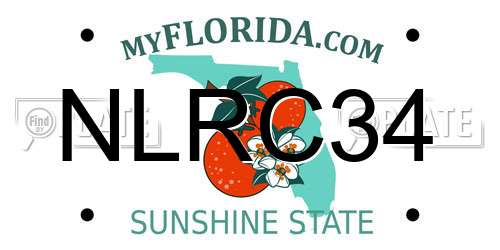 NLRC34 Florida License Plate
