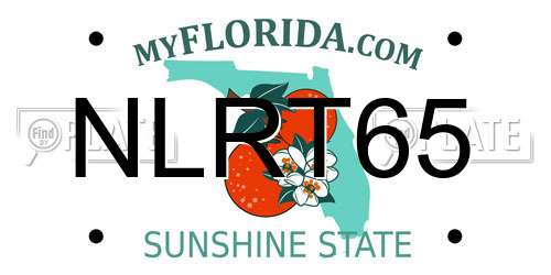 NLRT65 Florida License Plate