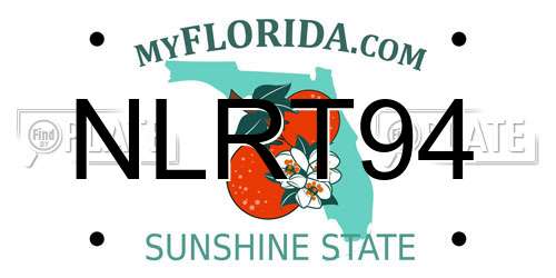 NLRT94 Florida License Plate