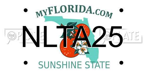 NLTA25 Florida License Plate