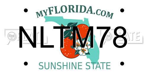 NLTM78 Florida License Plate