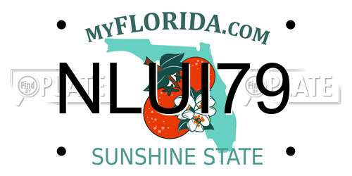 NLUI79 Florida License Plate
