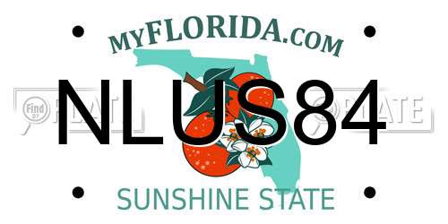 NLUS84 Florida License Plate