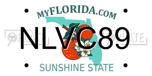 NLVC89 Florida License Plate